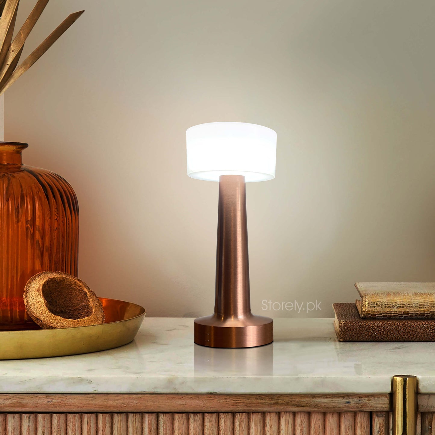 Retro Style Rechargeable Metal Touch Lamps