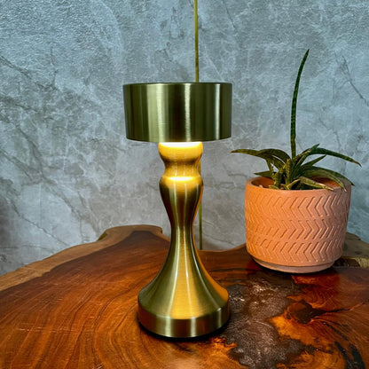 Retro Style Rechargeable Metal Touch Lamps