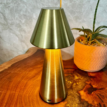 Retro Style Rechargeable Metal Touch Lamps