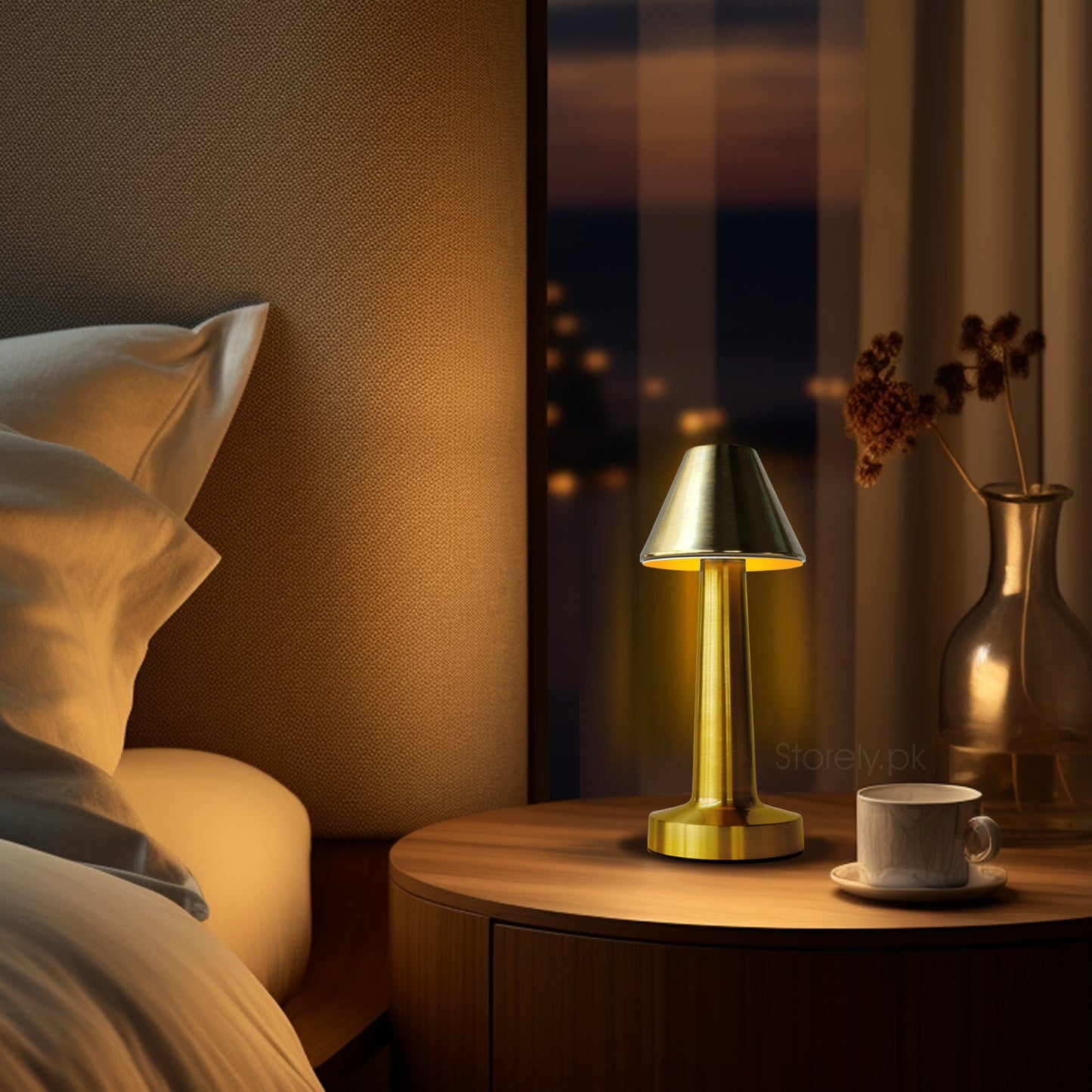 Retro Style Rechargeable Metal Touch Lamps