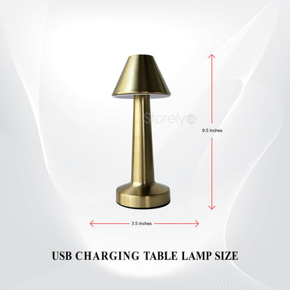 Retro Style Rechargeable Metal Touch Lamps