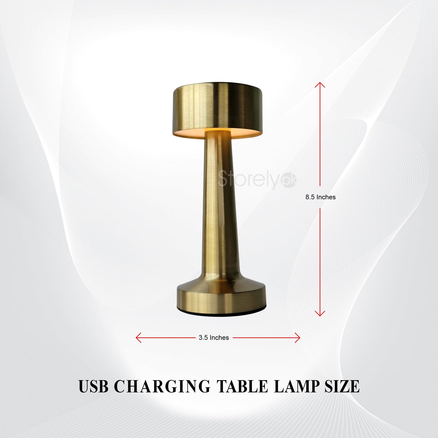 Retro Style Rechargeable Metal Touch Lamps