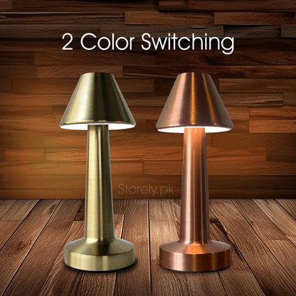 Retro Style Rechargeable Metal Touch Lamps