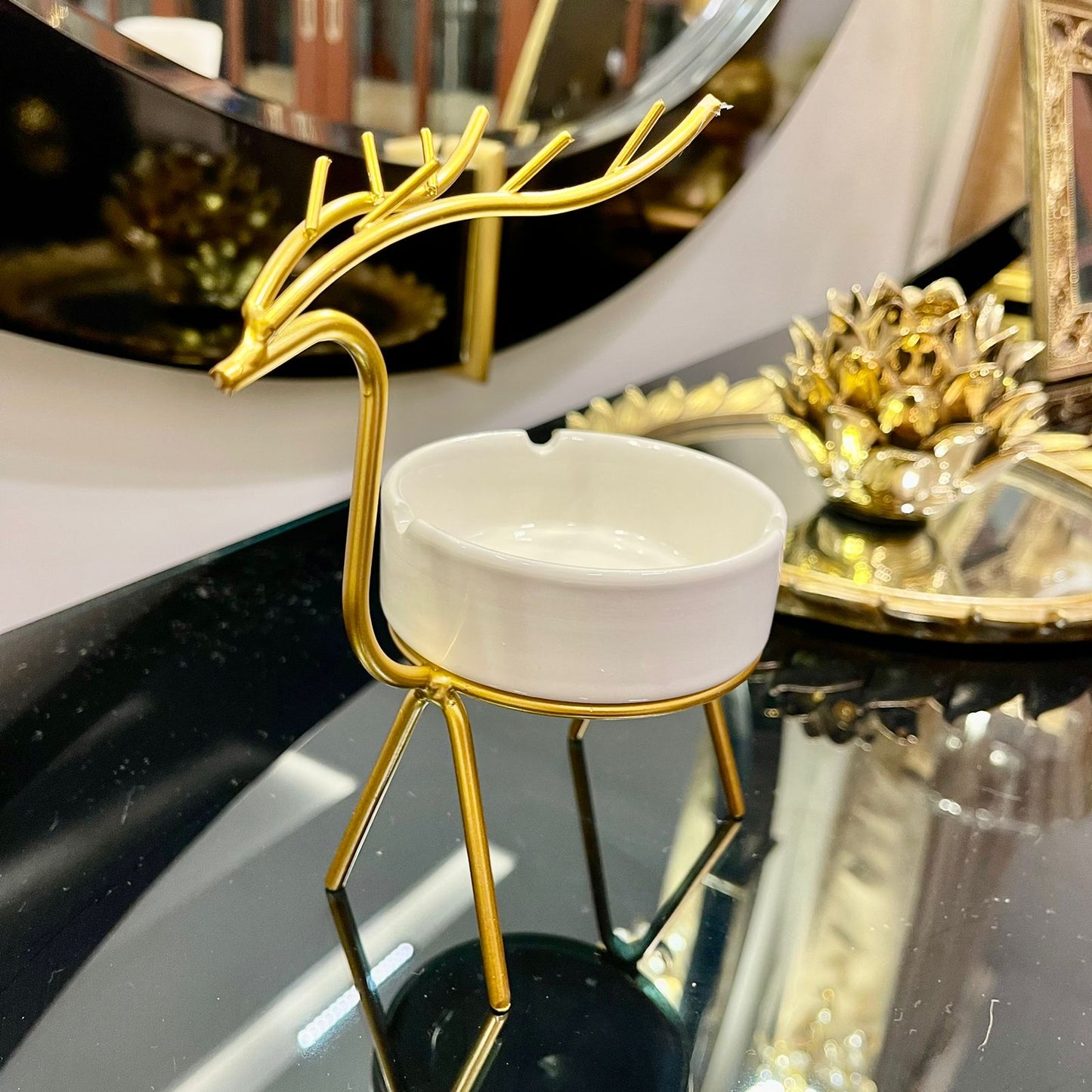 Golden Deer Luxury Ash Tray