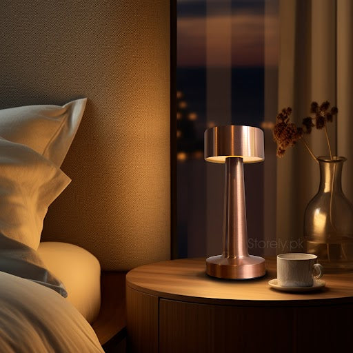 Retro Style Rechargeable Metal Touch Lamps