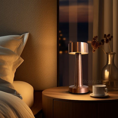 Retro Style Rechargeable Metal Touch Lamps